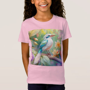 T-Shirt Oiseau de fantaisie à aile de sarcelle iridescente