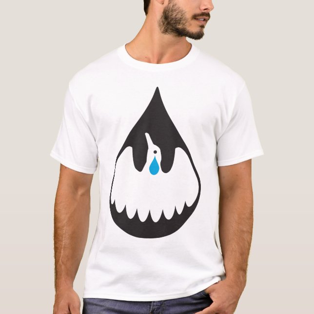T-shirt Oiseau de flaque d'huile (Devant)