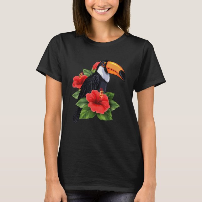 T-shirt Oiseau de forêt tropicale Animal exotique Toucan F (Devant)