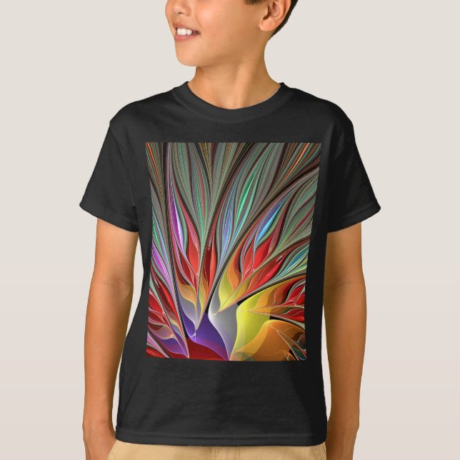 T-shirt Oiseau de fractale du paradis (Devant)