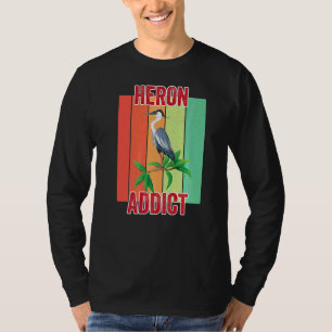 T-shirt Oiseau de Héron bleu observer la faune Ornitholo