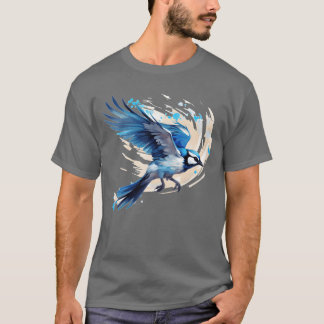 T-shirt Oiseau de Jay bleu observer Oiseau Vintage Oiseau