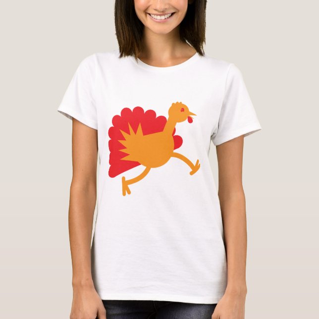 T-shirt Oiseau de la Turquie sur la course ! (Devant)