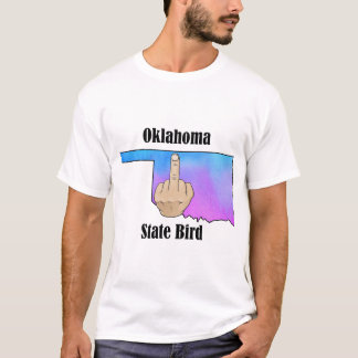 T-shirt Oiseau de l'État de l'Oklahoma couleur du doigt mo