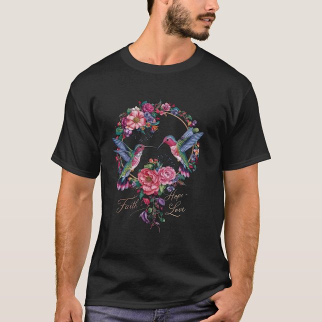 T-shirt Oiseau de mer Ailes de nectar Plumage Fleurs 2 (Devant)