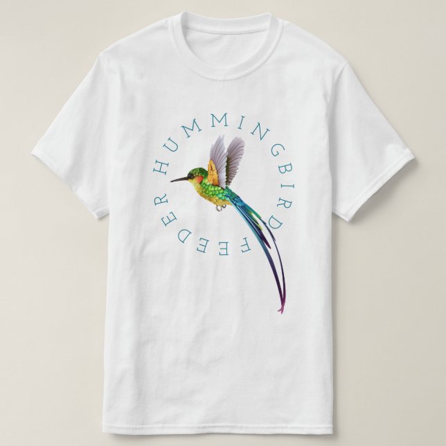 T-shirt Oiseau-de-mer Bleu à longue queue (Design devant)