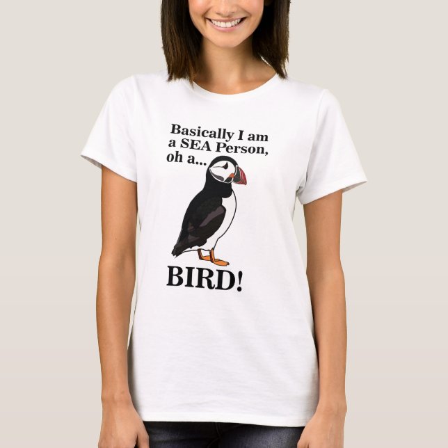 T-shirt Oiseau de mer Puffin Birding Drôle (Devant)