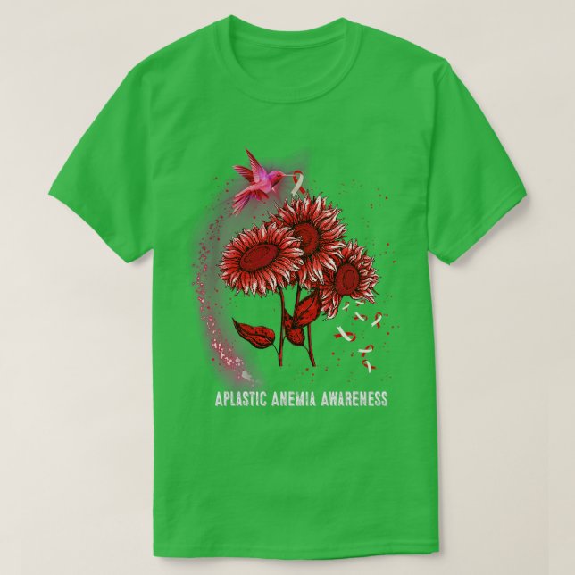 T-shirt Oiseau de mer Tournesol Aplastique Anémie Sensibil (Design devant)