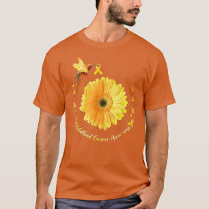 T-shirt Oiseau de mer Tournesol Jaune Cancer de l'enfance
