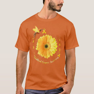 T-shirt Oiseau de mer Tournesol Jaune Cancer de l'enfance 