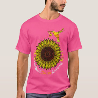 T-shirt Oiseau de mer Tournesol Jaune Cancer de l'enfance 