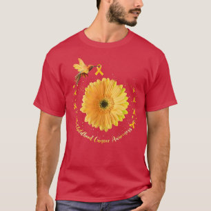T-shirt Oiseau de mer Tournesol Jaune Cancer de l'enfance