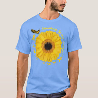 T-shirt Oiseau de mer Tournesol Jaune Cancer de l'enfance