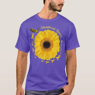T-shirt Oiseau de mer Tournesol Jaune Cancer de l'enfance