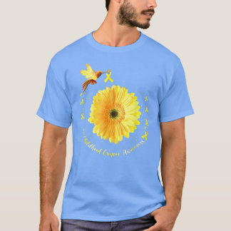 T-shirt Oiseau de mer Tournesol Jaune Cancer de l'enfance 