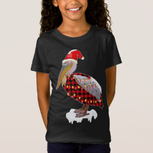 T-Shirt Oiseau de Noël Pélican Père Noël Costume Oiseau Am