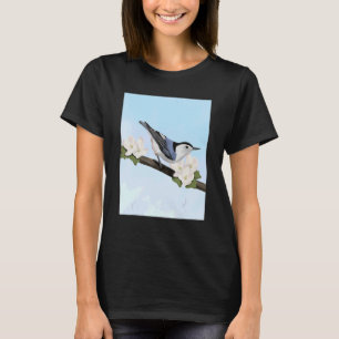 T-shirt Oiseau de Nuthatch à poitrine blanche Bio