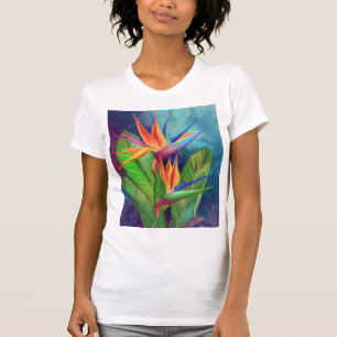 T-shirt Oiseau de Paradis Fleurs - Peinture