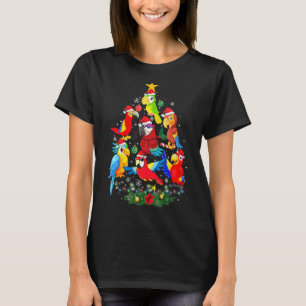 T-shirt Oiseau de perroquet Arbre de Noël Ornement Noël Py