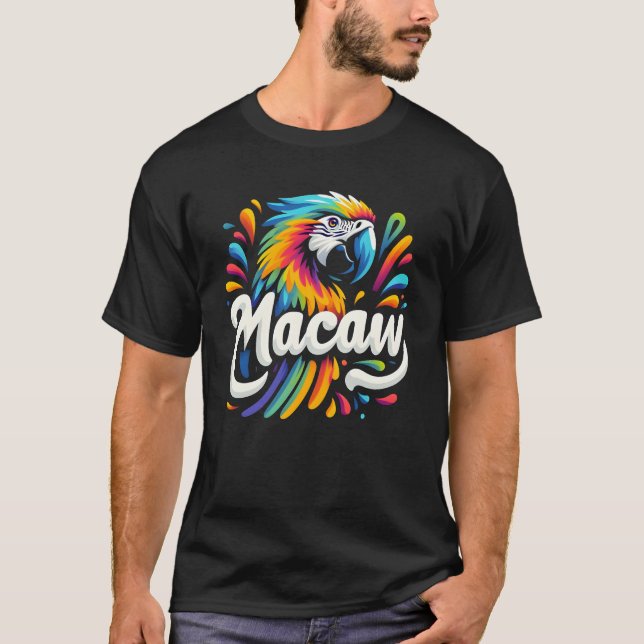 T-shirt Oiseau de perroquet de Macaw (Devant)
