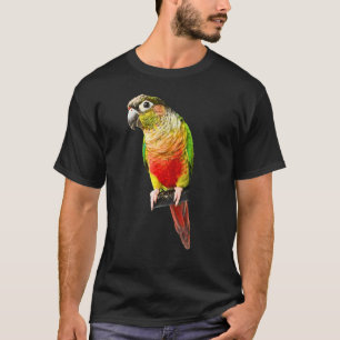 T-shirt Oiseau de perroquet pur Joue verte Amour pour les