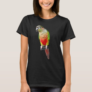 T-shirt Oiseau de perroquet pur Joue verte Amour pour les