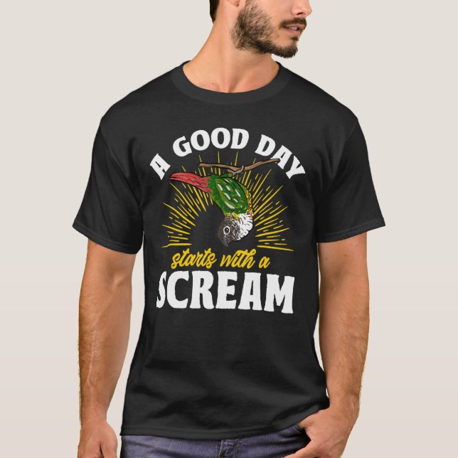 T-shirt Oiseau de perroquet vert (Devant)