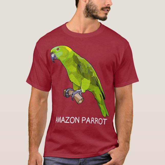 T-shirt Oiseau de perroquet vert (Devant)