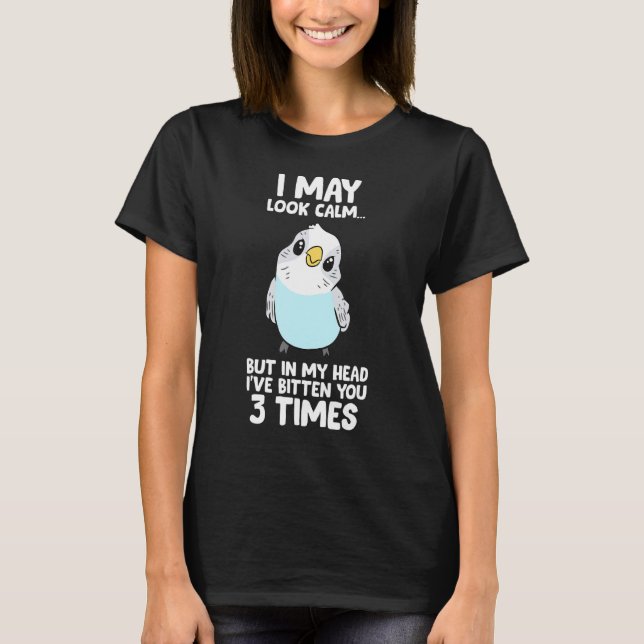 T-shirt Oiseau De Perruques Dans Ma Tête Je Vous Ai Bitten (Devant)