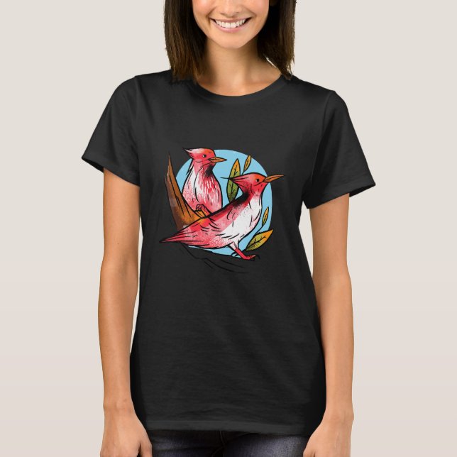 T-shirt Oiseau de Pic Nature Pic-Rouge Pic-Rouge (Devant)