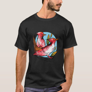 T-shirt Oiseau de Pic Nature Pic-Rouge Pic-Rouge