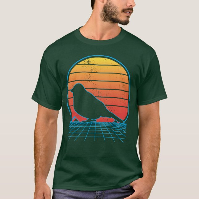 T-shirt Oiseau de Vaporwave Oiseau Oiseau Oiseau Oiseau Wh (Devant)