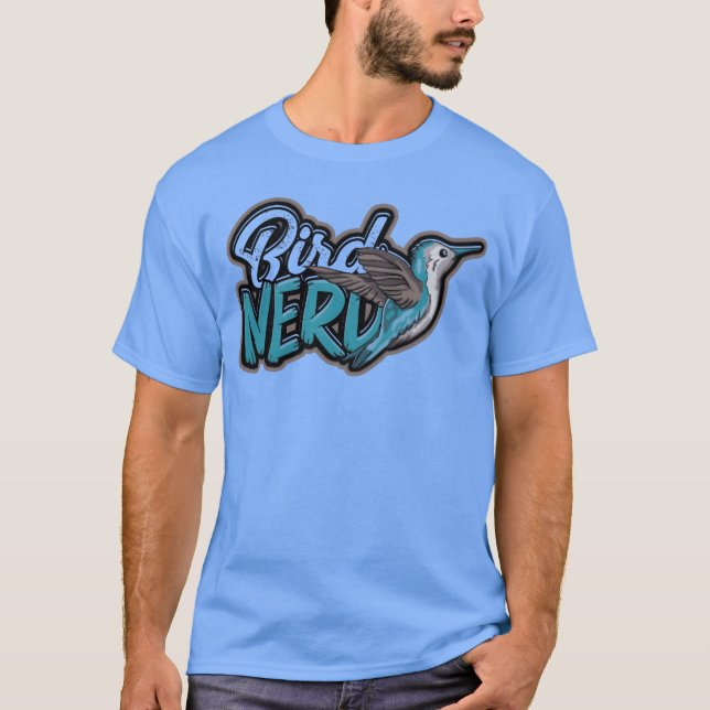 T-shirt Oiseau dessiné pour Birdwatcher Bird Oiseau Nerd O (Devant)