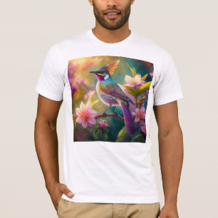 T-shirt Oiseau d'Imaginaire à arc-en-ciel orangé