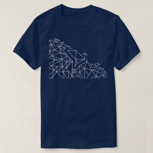 T-shirt Oiseau d'origine géométrique 3 (Design devant)