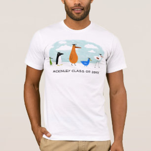 T-shirt Oiseau Drôle Diplômé avec Texte Personnalisable