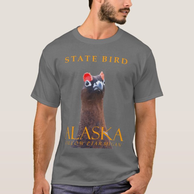 T-shirt Oiseau du Territoire de l'Alaska Oiseau Le Tétras  (Devant)