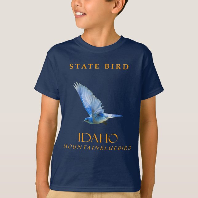 T-shirt Oiseau du territoire de l'Idaho L'oiseau bleu de l (Devant)