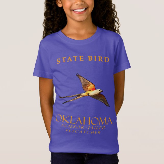 T-Shirt Oiseau du Territoire de l'Oklahoma Le Scissortail (Devant)