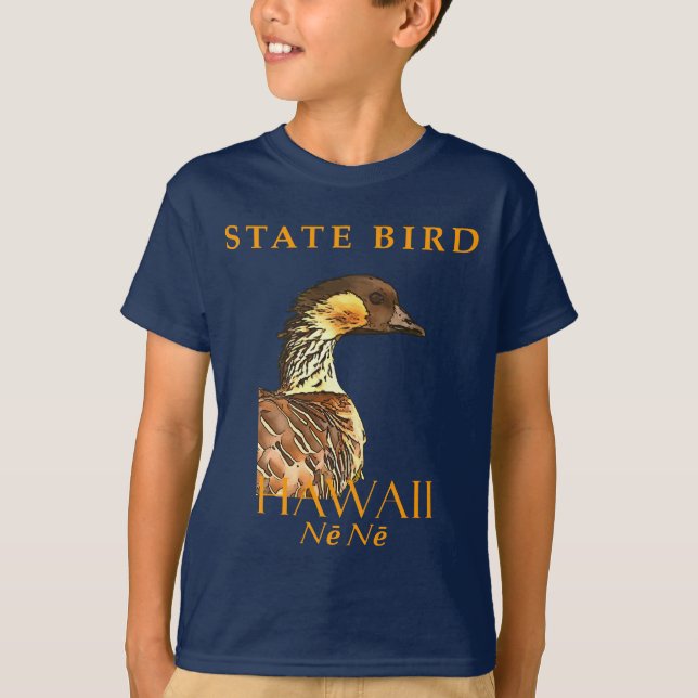 T-shirt Oiseau du Territoire d'Hawaï Oie hawaïenne (Devant)