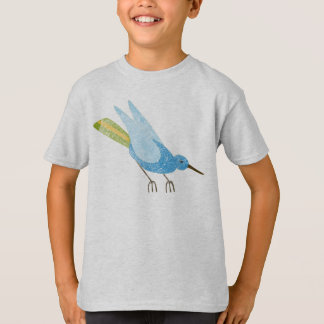T-shirt Oiseau d'une couleur (bleue)