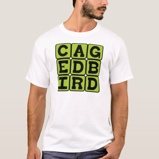 T-shirt Oiseau en cage, Oiseau domestique (Devant)