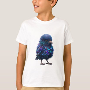 T-shirt Oiseau Enfant à Plumes Galaxie Cosmique Iridescent