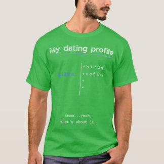 T-shirt Oiseau et Café Amoureux Rencontre Profil amis