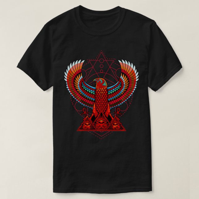T-shirt Oiseau faucon Horus égyptien  (Design devant)