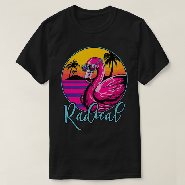 T-shirt Oiseau Flamant rose rose (Design devant)