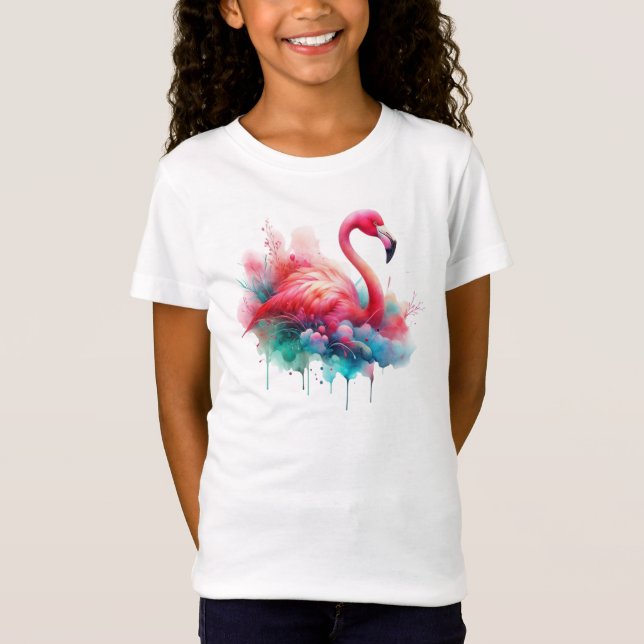 T-Shirt Oiseau flamant rose sublimation (Devant)