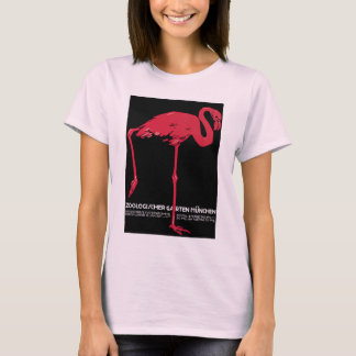 T-shirt Oiseau flamant rose vintage au zoo de Munich en Al