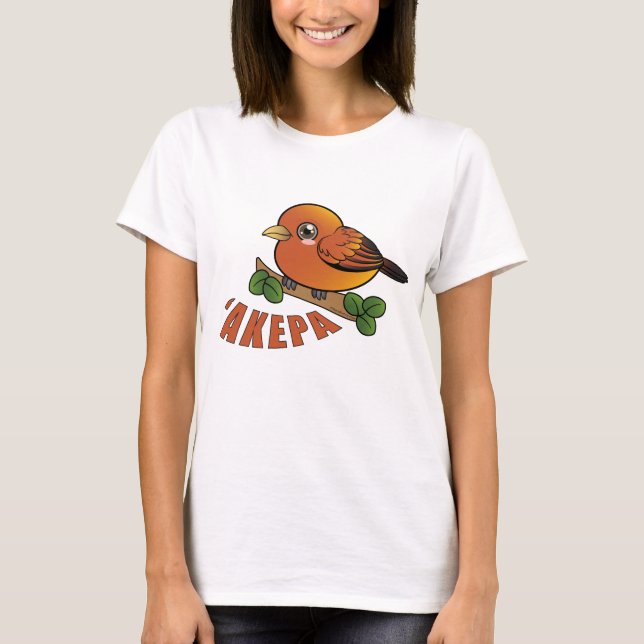 T-shirt Oiseau forestier d'Akepa Hawaii (Devant)