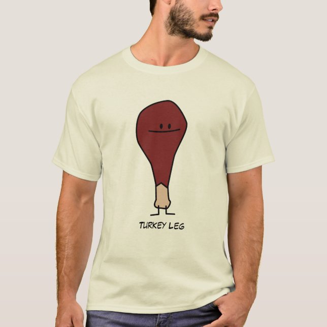 T-shirt Oiseau heureux de protéine de pilon de jambe de (Devant)